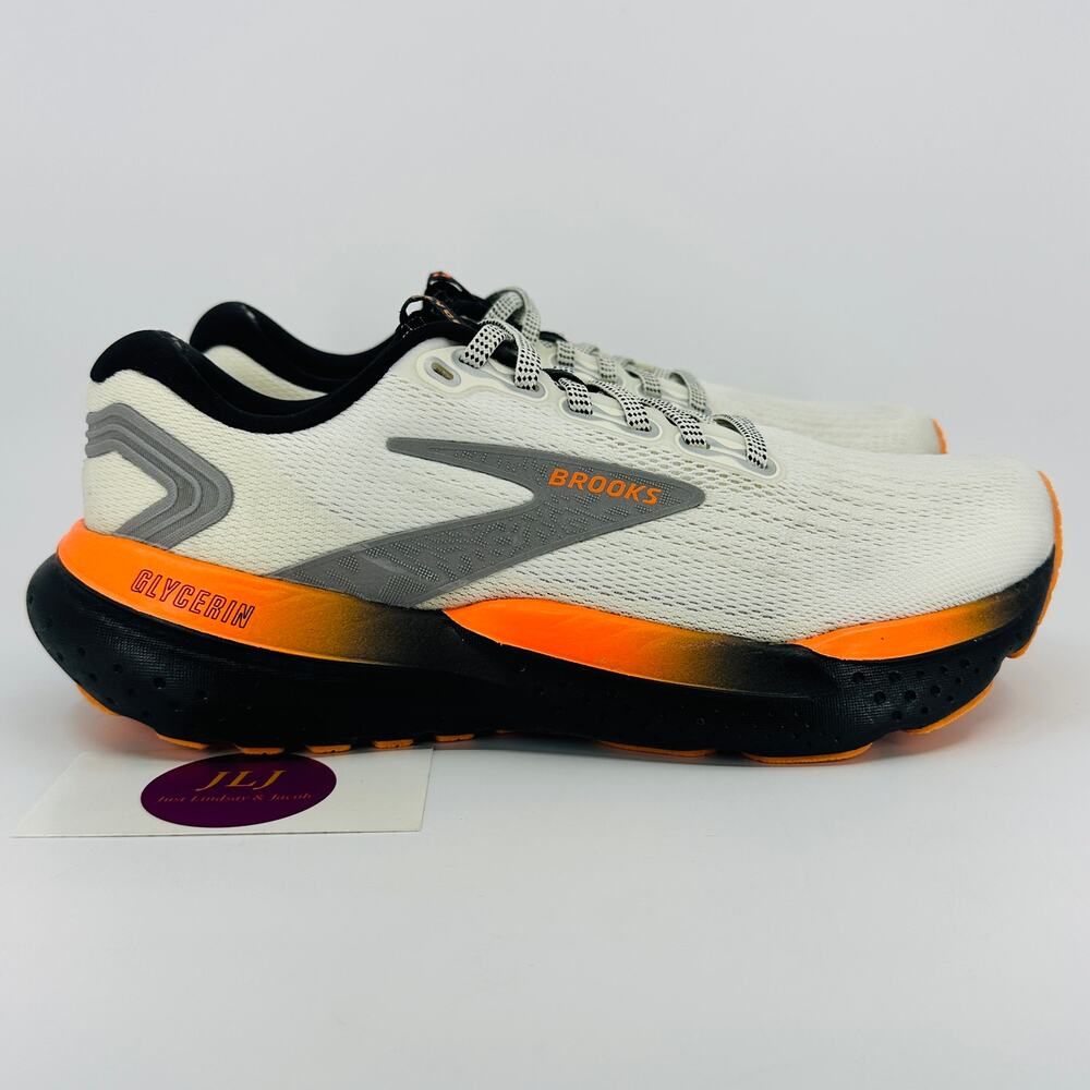Brooks Wome's Glycerin 21 Running Shoes Ecru / Orange Size 9 *SEE PHOTOS*